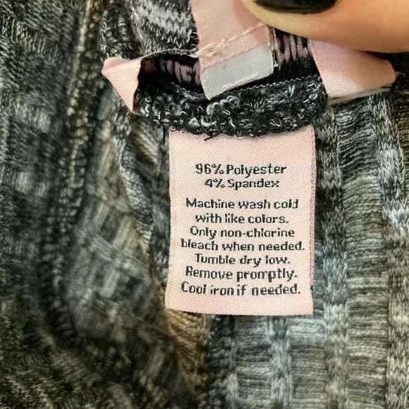 Juicy Couture Ribbed Heather Gray Flare High Rise Knit Pants Size S - Picture 4 of 4